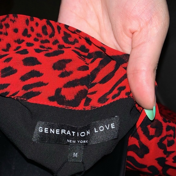 Generation Love Red leopard print ruffle dress—NWT - Picture 11 of 15